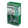 Caja S 6 Unid. Tornillo Rosca Chapa Hexagonal Autot. 5,4x25mm Fadix