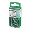 Caja S 6 Unid. Tornillo Rosca Chapa Hexagonal Autot. 5,4x32mm Fadix