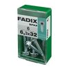 Caja S 6 Unid. Tornillo Rosca Chapa Hexagonal Autot. 6,3x32mm Fadix