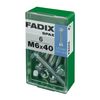 Caja S 6 Unid. Tornillo Metrica Cab Hex+tuerca Cinc M 6x40mm Fadix