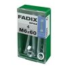 Caja S 4 Unid. Tornillo Metrica Cab Hex+tuerca Cinc M 6x60mm Fadix