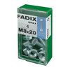 Caja S 4 Unid. Tornillo Metrica Cab Hex+tuerca Cinc M 8x20mm Fadix