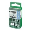 Caja S 4 Unid. Tornillo Metrica Cab Hex+tuerca Cinc M 8x25mm Fadix