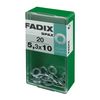 Caja S 20 Unid. Arandela Plana Cinc 5,3x10mm Fadix