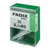 Caja M 20 Unid. Clavo Cp Acero 2,7x60mm Fadix