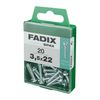 Caja M 20 Unid. Tornillo Rosca Chapa Cr Cinc 3,5x22mm Fadix