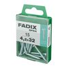 Caja M 15 Unid. Tornillo Rosca Chapa Cr Cinc 4,2x32mm Fadix