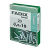 Caja M 20 Unid. Tornillo Rosca Chapa Cp Cinc 3,5x19mm Fadix