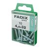 Caja M 10 Unid. Tornillo Rosca Chapa Cp Cinc 4,8x32mm Fadix