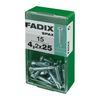 Caja S 15 Unid. Tornillo Rosca Chapa Cp Autot. Cinc 4,2x25mm Fadix