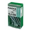 Caja S 10 Unid. Tornillo Rosca Chapa Cp Autot. Cinc 4,2x38mm Fadix