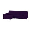 Funda Chaise Longue Elástica Ulises:color - Morado, Posición Chaise Longe - Brazo Izquierdo Largo