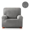 Funda De Sofa 1 Plaza Elastica Modelo 7 Premium Roc Gris Claro