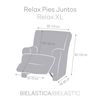 Funda De Sofá 1 Plaza Relax Pies Juntos Premium Roc Gris Oscuro