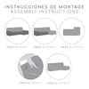 Funda Chaise Longue Izquierda Modelo 0 Premium Roc  Gris Claro