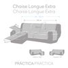 Funda Cubre Chaisse Longue Extra Modelo Mid 3 Derecha Burdeos
