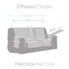 Funda Cubre Sofa 2 Plazas  Practica Mid Modelo 2 Gris Claro