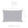 Pack De 2 Fundas Cojín Levante 30 X 50 Gris