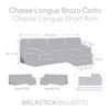 Funda Protectora De Chaiselounge Bronx Derecha Brazo Corto Blanco