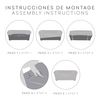 Funda Sofa Chester / Klippan 3 Plazas Modelo 7 Premium Roc Gris Claro