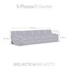 Funda De Sofa 5 Plazas Elastica Modelo 7 Premium Roc Visón