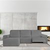 Funda Chaise Longue Izquierda Modelo  0 Premium Roc Brazo Corto Gris Claro