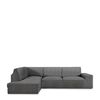 Funda Chaise Longue Con Resplado Izquierda Premium Roc Gris Oscuro