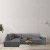 Funda Chaise Longue Con Resplado Izquierda Premium Roc Gris Oscuro