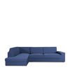 Funda Protectora Chaise Longue Con Respaldo Premium Jaz Izquierda Azul