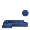 Funda Protectora Chaise Longue Con Respaldo Premium Jaz Izquierda Azul