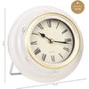 Reloj De Mesa Estilo Vintage - Crema