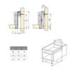 Emuca Lote De 10 Cajones De Cocina Ultrabox, Altura 86mm, Profundidad 350mm, Acero, Gris Metalizado