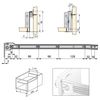 Emuca Lote De 10 Cajones De Cocina Ultrabox, Altura 86mm, Profundidad 450mm, Acero, Gris Metalizado