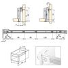 Emuca Lote De 10 Cajones De Cocina Ultrabox, Altura 86mm, Profundidad 500mm, Acero, Gris Metalizado