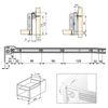 Emuca Lote De 10 Cajones De Cocina Ultrabox, Altura 118mm, Profundidad 450mm, Acero, Gris Metalizado