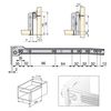 Emuca Lote De 10 Cajones De Cocina Ultrabox, Altura 150mm, Profundidad 350mm, Acero, Gris Metalizado