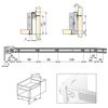 Emuca Lote De 10 Cajones De Cocina Ultrabox, Altura 150mm, Profundidad 500mm, Acero, Gris Metalizado