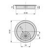 Emuca Lote De 7 Tapas Pasacables Circulares, Diámetro 80mm, Para Encastrar, Zamak, Cromado