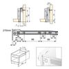 Emuca Lote De 10 Cajones De Cocina Ultrabox, Altura 86mm, Profundidad 270mm, Acero, Gris Metalizado