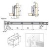 Emuca Lote De 10 Cajones De Cocina Ultrabox, Altura 86mm, Profundidad 400mm, Acero, Gris Metalizado