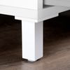 Emuca Lote De 4 Pies Regulables Para Muebles Smartfeet, Esquina, Regulable 100-110mm, Plástico, Blanco