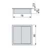 Emuca Lote De 5 Pasacables Para Mesa Plaswire 85, Cuadrado, 78x78mm, Para Encastrar, Plástico, Blanco