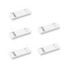 Emuca Lote De 5 Pasacables Para Mesa Plaswire 152, Rectangular, 146x56mm, Para Encastrar, Plástico, Blanco