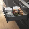 Emuca Kit De Cajón Para Cocina O Baño Vertex De Altura 93mm Con Tableros Incluidos, Módulo 450mm, Gris Antracita