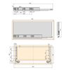 Emuca Kit De Cajón Para Cocina O Baño Vertex De Altura 178mm Con Tableros Incluidos, Módulo 900mm, Pintado Blanco