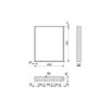 Juego De Patas Rectangulares Square Para Mesa Ancho 600 Mm, Pintado Blanco