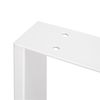 Juego De Patas Rectangulares Square Para Mesa Ancho 600 Mm, Pintado Blanco