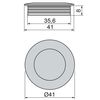 Emuca Lote De 10 Pomos Para Mueble Oregon, Diámetro 41mm, Zamak, Níquel Satinado