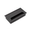 Emuca Pasacables Para Mesa Quadrum, Rectangular, 159x80mm, Para Encastrar, Aluminio, Pintado Negro