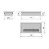 Emuca Pasacables Para Mesa Quadrum, Rectangular, 159x80mm, Para Encastrar, Aluminio, Pintado Negro